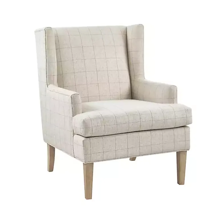 Accent Chairs-Kirklands Home Beige Decker Martha Stewart Accent Chair Brown