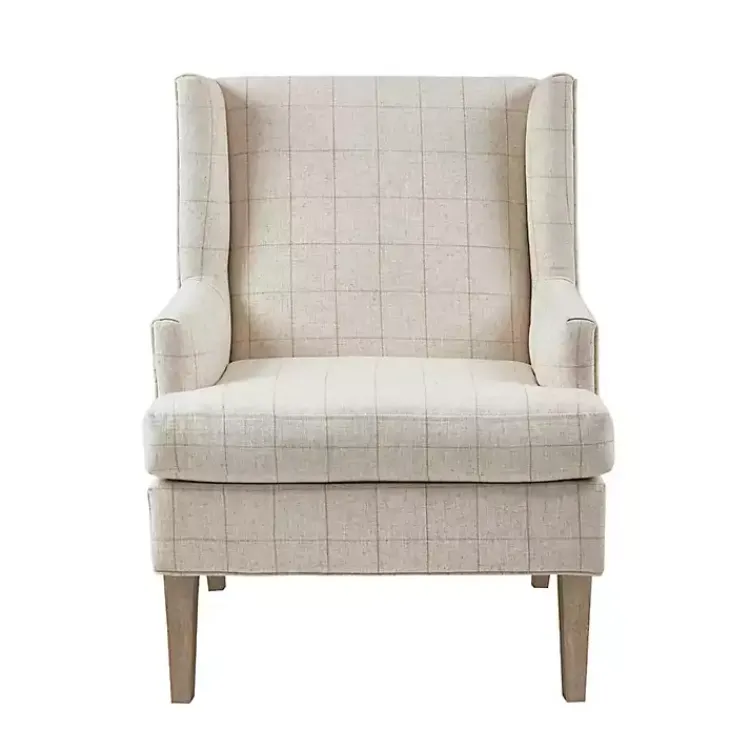 Accent Chairs-Kirklands Home Beige Decker Martha Stewart Accent Chair Brown