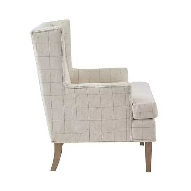 Accent Chairs-Kirklands Home Beige Decker Martha Stewart Accent Chair Brown