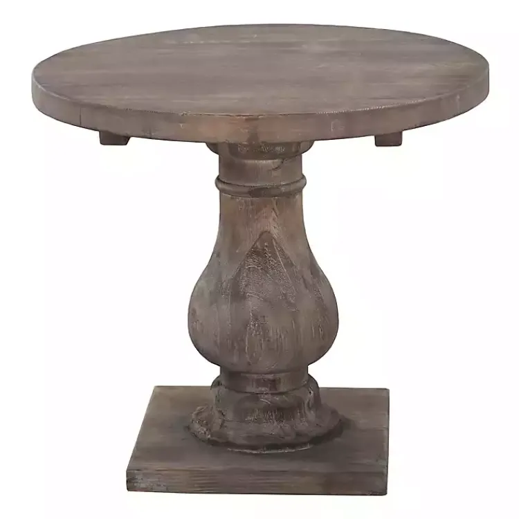 Accent & End Tables-Kirklands Home Reclaimed Pine Caroline Accent Table Brown