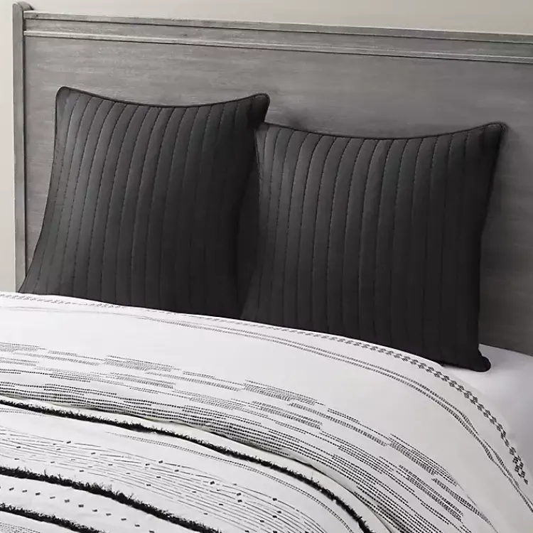 Bedding Essentials-Kirklands Home Quilted Euro Sham Black