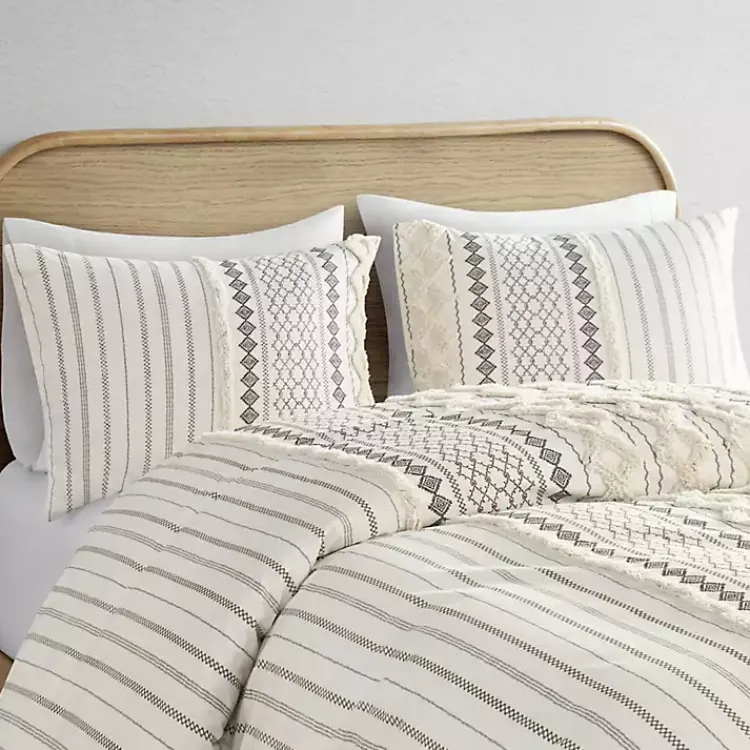 Comforters-Kirklands Home Cotton Tufted King 3-pc. Comforter Set Ivory