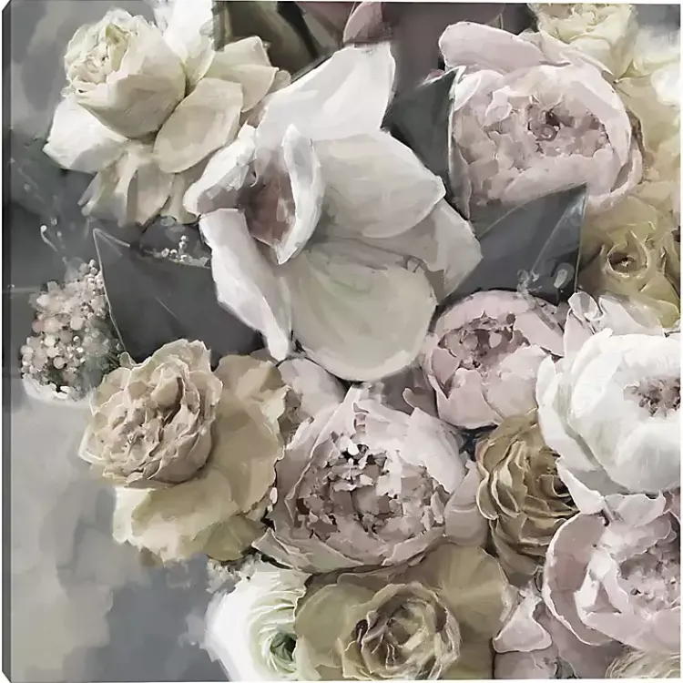 Canvas Art-Kirklands Home Gold Blushing Blooms Canvas Art Print