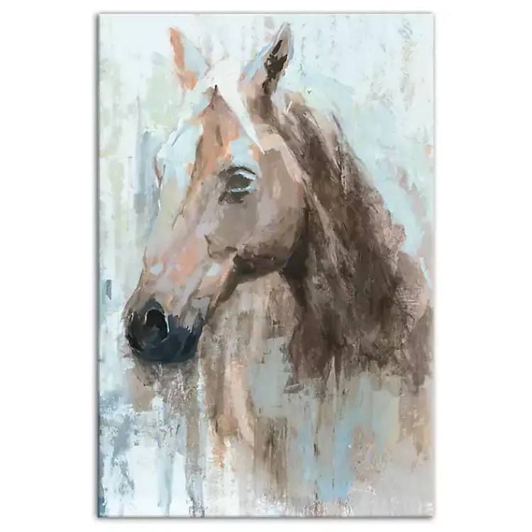 Canvas Art-Kirklands Home Abstract Horse Canvas Art Print Blue