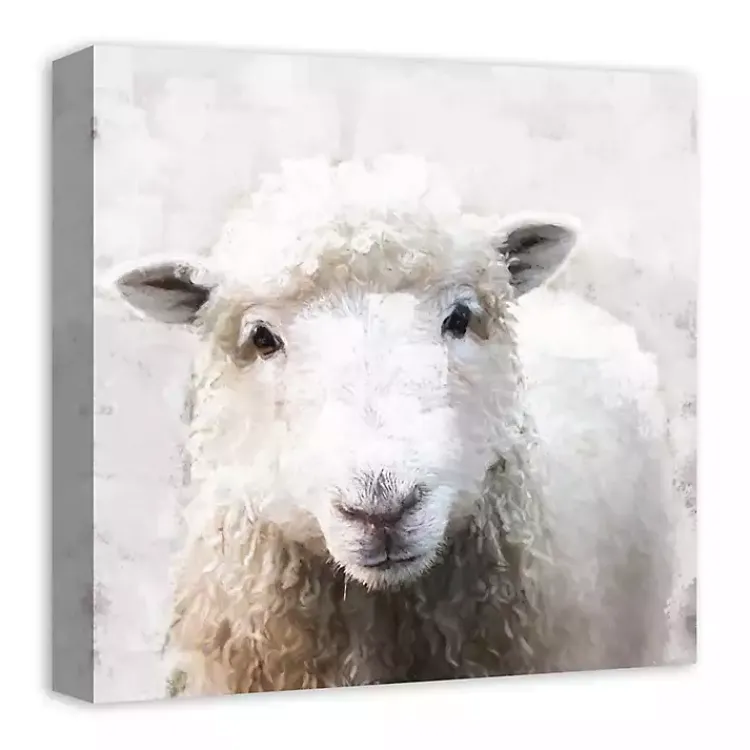 Canvas Art-Kirklands Home Soft Painted Sheep Canvas Art Print White