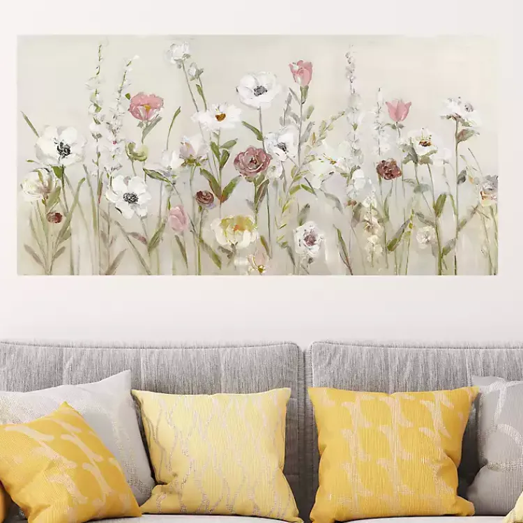 Canvas Art-Kirklands Home Blooming Around Giclee Canvas Art Print Tan