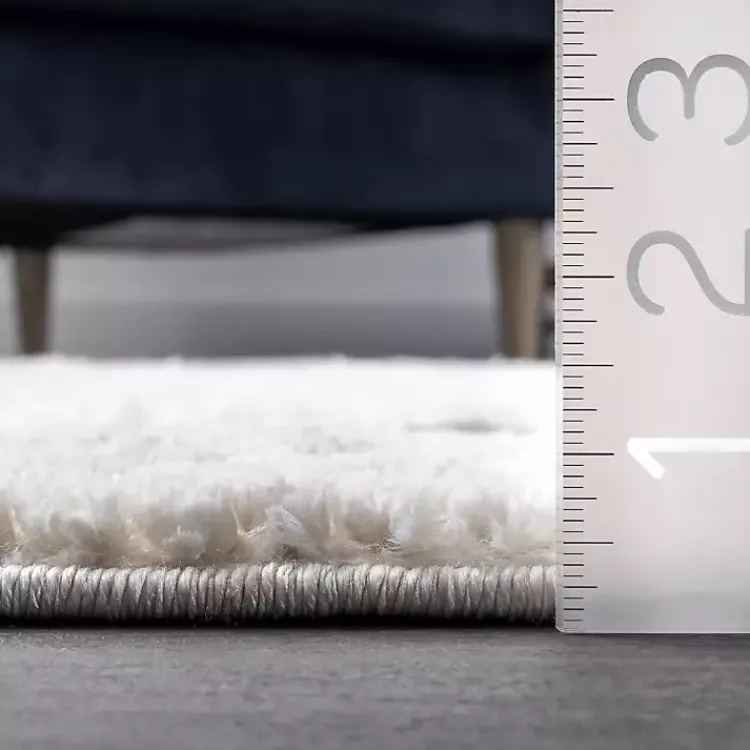 Area Rugs-Kirklands Home Shaggy Lattice Tassel Ansley Area Rug, 5x7