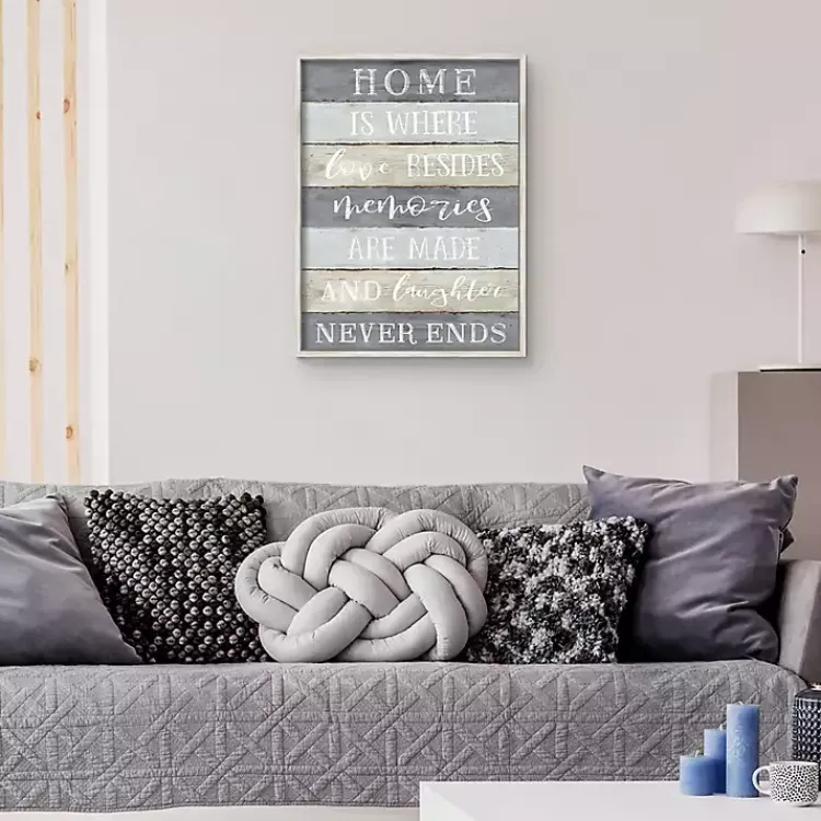 Wall Quotes & Signs-Kirklands Home Laughter Never Ends Framed Canvas Art Print