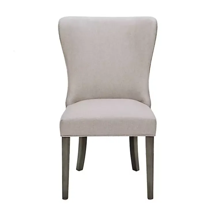 Dining Chairs-Kirklands Home Cream Curved Back Upholstered Dining Chair Ivory