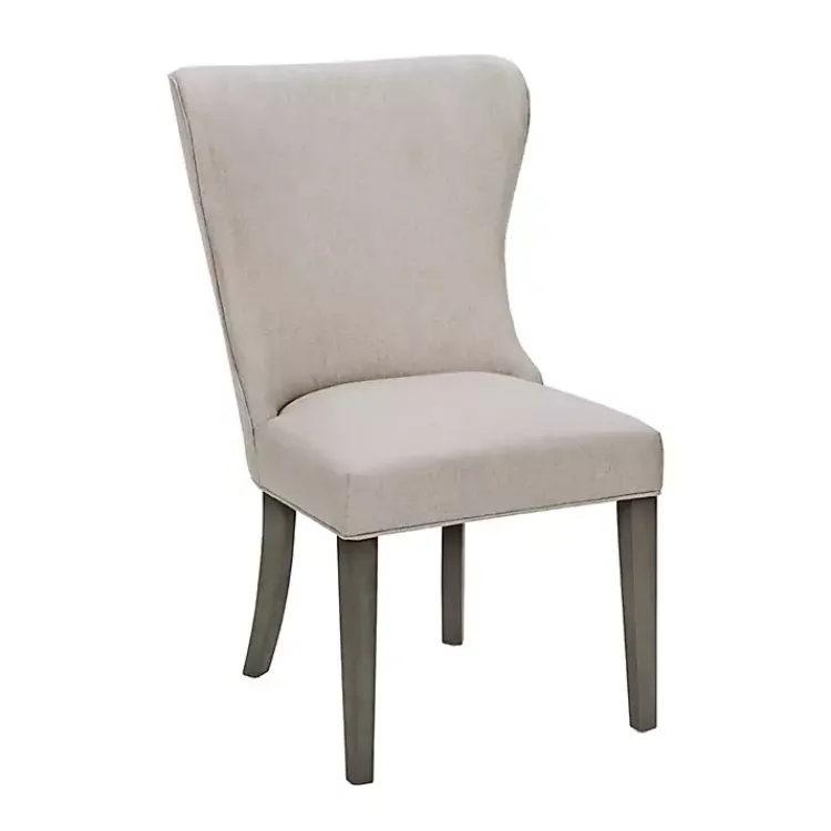 Dining Chairs-Kirklands Home Cream Curved Back Upholstered Dining Chair Ivory
