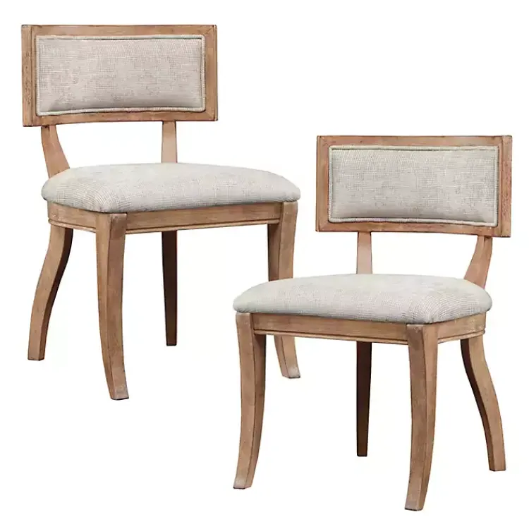 Dining Chairs-Kirklands Home Beige Curved Back Dining Chairs, Set of 2 White