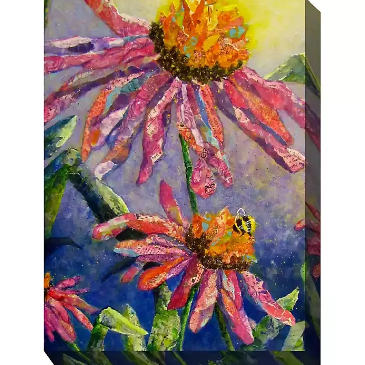 Outdoor Wall Decor-Kirklands Home Busy Bee Outdoor Canvas Art Print Multi