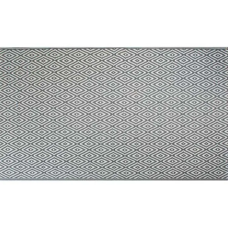 Outdoor Rugs-Kirklands Home Diamond Outdoor/Indoor Area Rug, 4x6 Gray