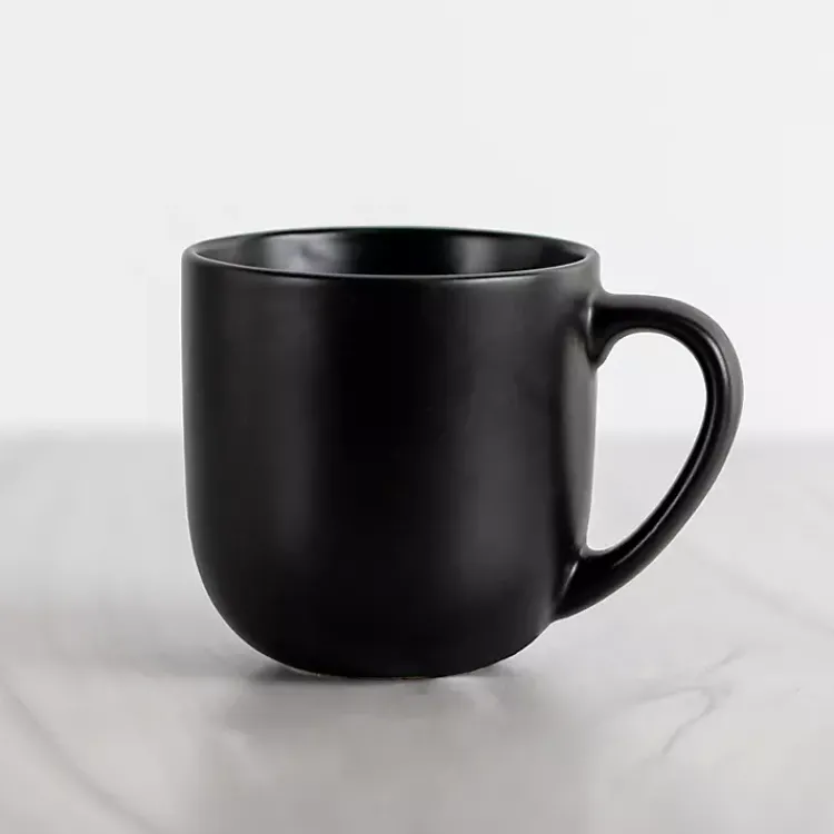 Glassware & Drinkware-Kirklands Home Matte Simple Things Mug Black