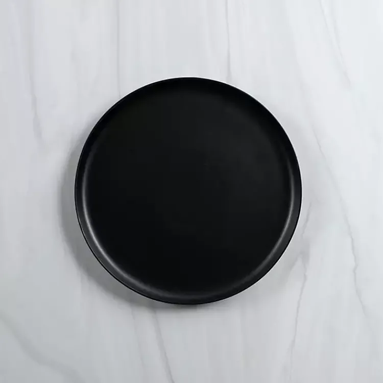 Dinnerware-Kirklands Home Matte Simple Things Salad Plate Black
