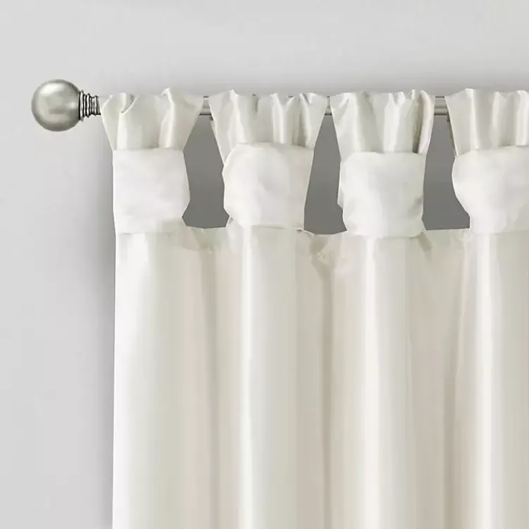 Curtains & Drapes-Kirklands Home Twist Top Curtain Panel, 108 in. White