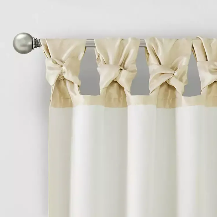 Curtains & Drapes-Kirklands Home Twist Top Curtain Panel, 108 in. Tan