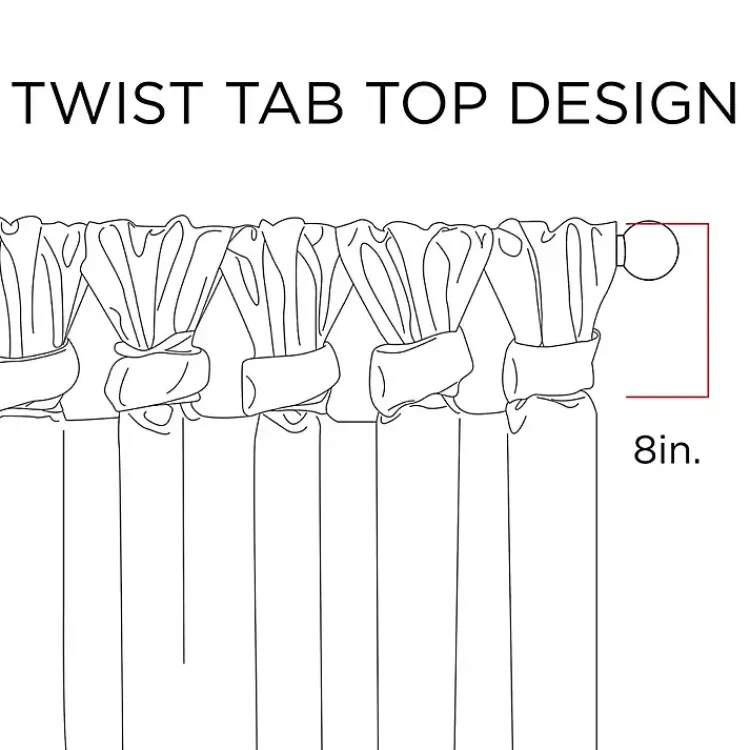 Curtains & Drapes-Kirklands Home Twist Top Curtain Panel, 120 in. White