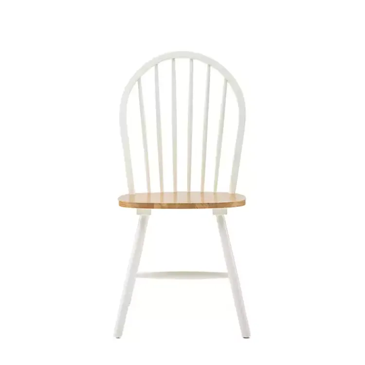 Dining Chairs-Kirklands Home Cream & Natural Wooden Dining Chairs, Set of 2 White