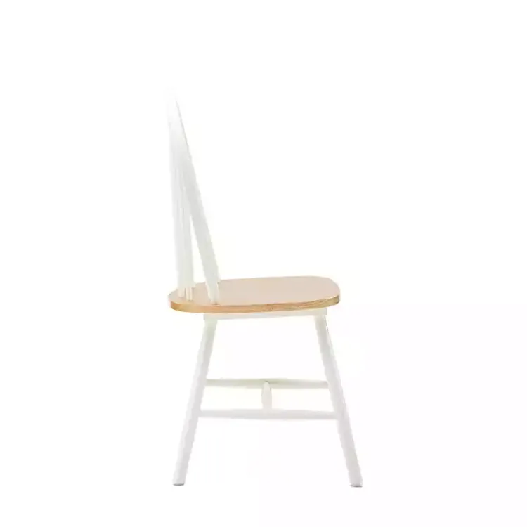 Dining Chairs-Kirklands Home Cream & Natural Wooden Dining Chairs, Set of 2 White