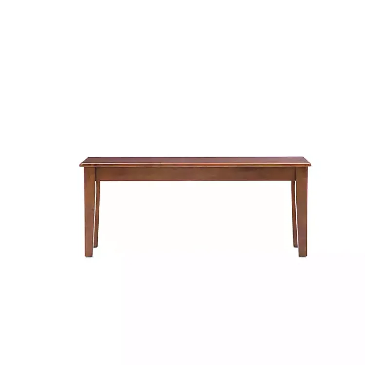 Dining Chairs-Kirklands Home Walnut Wooden Dining Bench Brown