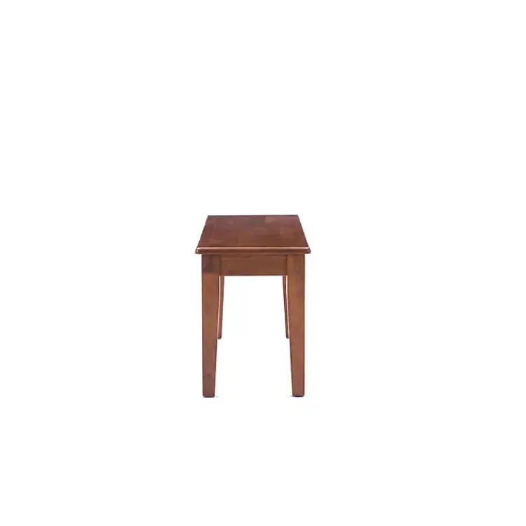 Dining Chairs-Kirklands Home Walnut Wooden Dining Bench Brown