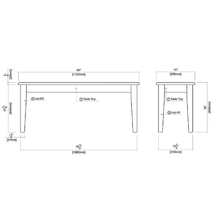 Dining Chairs-Kirklands Home Walnut Wooden Dining Bench Brown