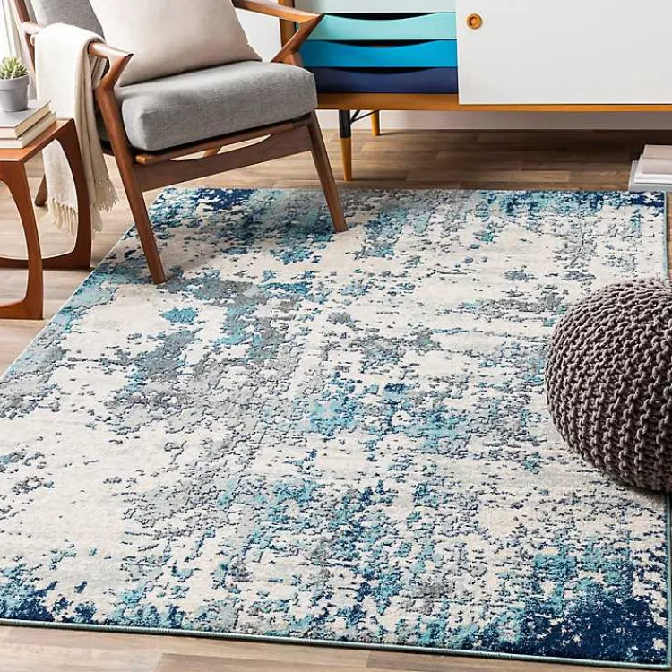 Area Rugs-Kirklands Home Sutton Contemporary Area Rug, 7x10 Blue