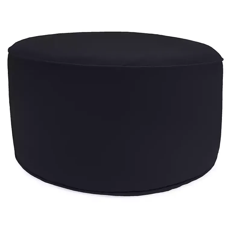 Outdoor Cushions & Pillows-Kirklands Home Navy Outdoor Pouf Blue