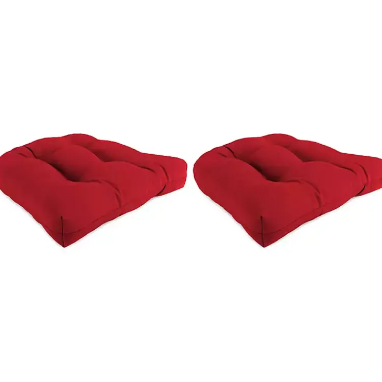 Outdoor Cushions & Pillows-Kirklands Home Veranda Outdoor Wicker Cushions, Set of 2 Red