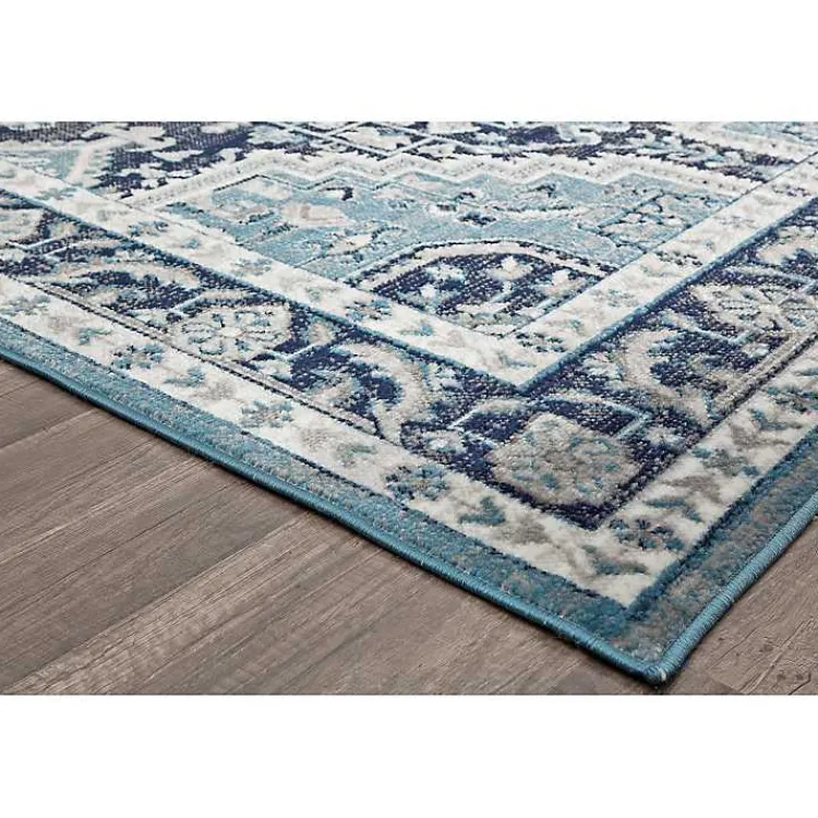 Area Rugs-Kirklands Home Rieda Midnight Blue Area Rug, 5x7