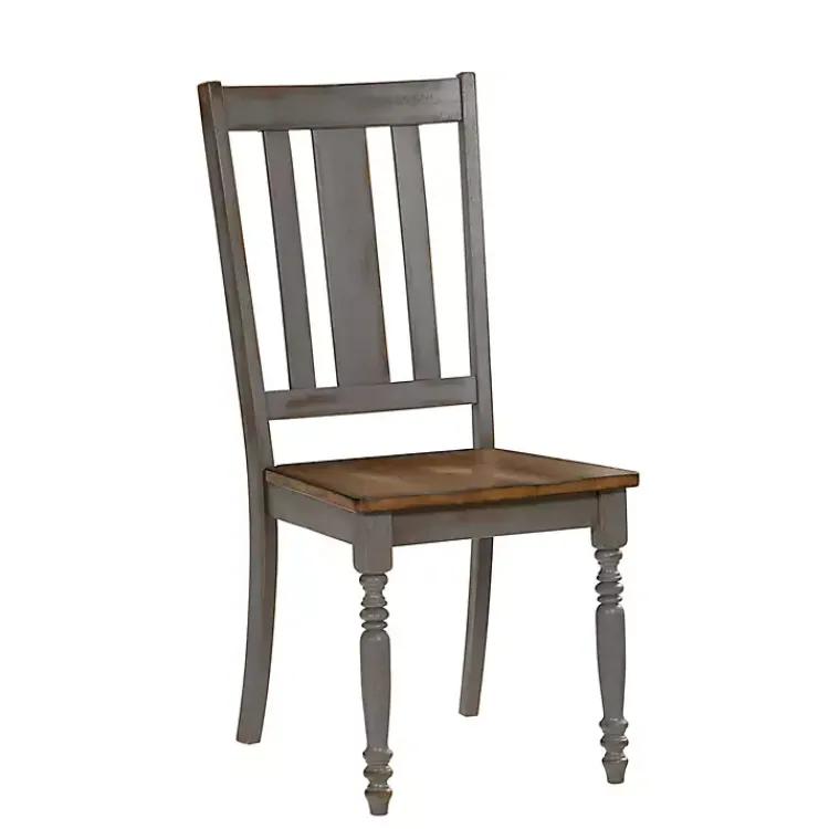 Dining Chairs-Kirklands Home and Gray Wooden Dining Chairs, Set of 2 Brown