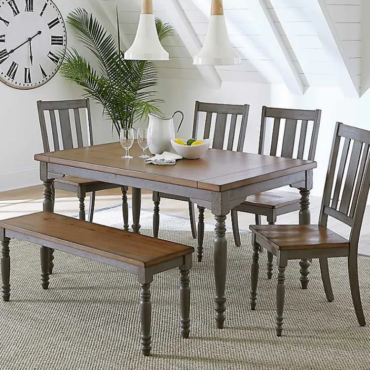 Dining Chairs-Kirklands Home and Gray Wooden Dining Chairs, Set of 2 Brown