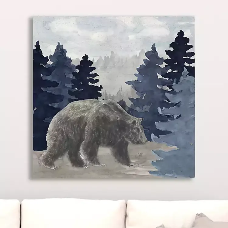 Canvas Art-Kirklands Home Blue Cliff Mountains Bear I Canvas Art Print