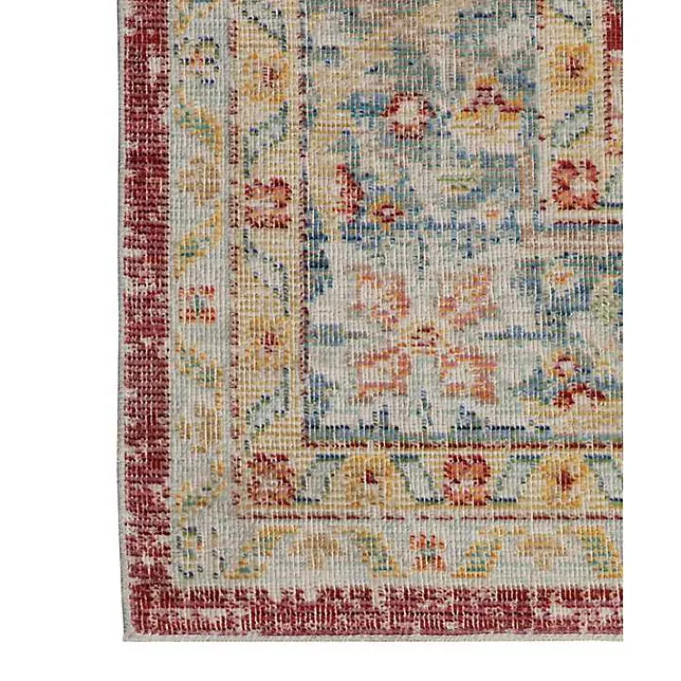 Area Rugs-Kirklands Home Vintage Medallion Area Rug, 7x10 Red