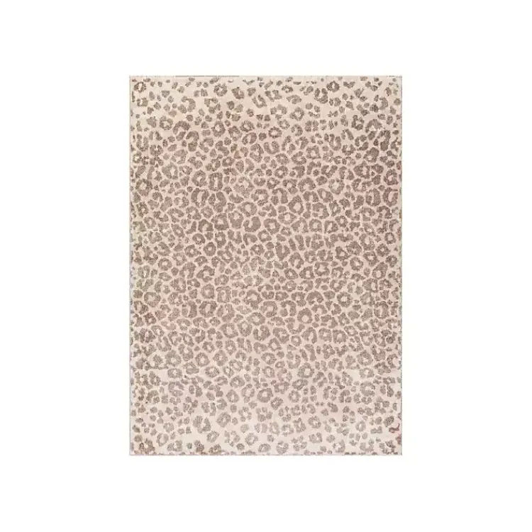 Area Rugs-Kirklands Home Toasted Brown Cheetah Print Area Rug, 7x10
