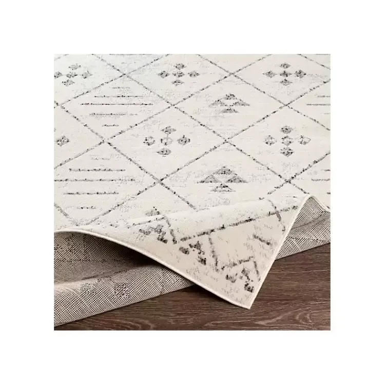 Area Rugs-Kirklands Home Slate Gray Diamond Print Area Rug, 5x7