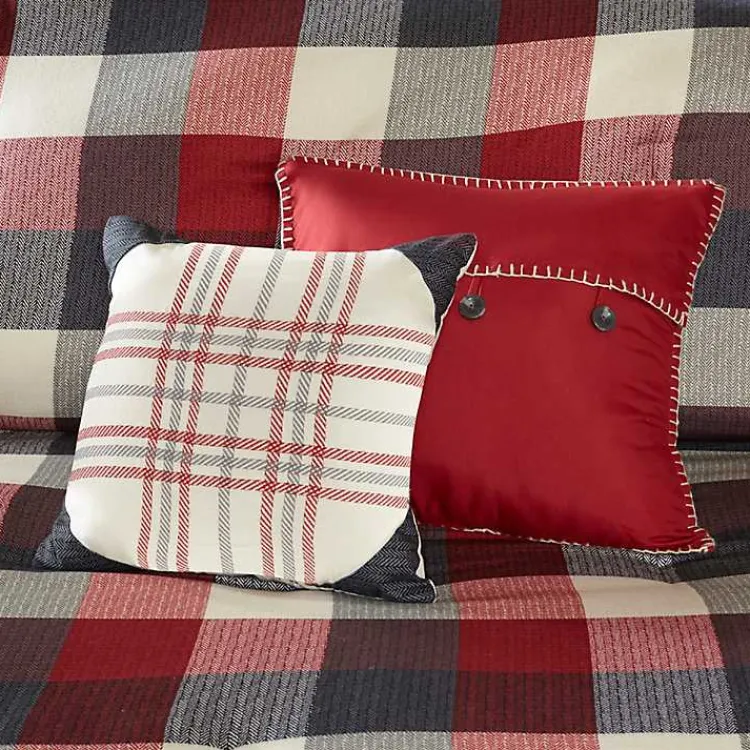 Comforters-Kirklands Home Red Buffalo Check King 7-pc. Comforter Set