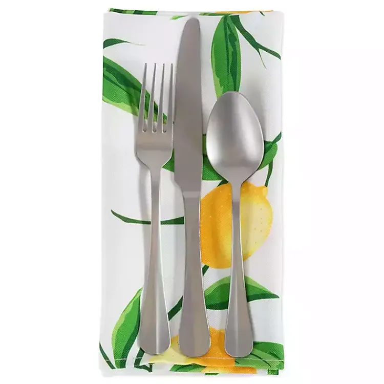 Outdoor Dining-Kirklands Home Lemon Bliss Outdoor Napkins, Set of 6