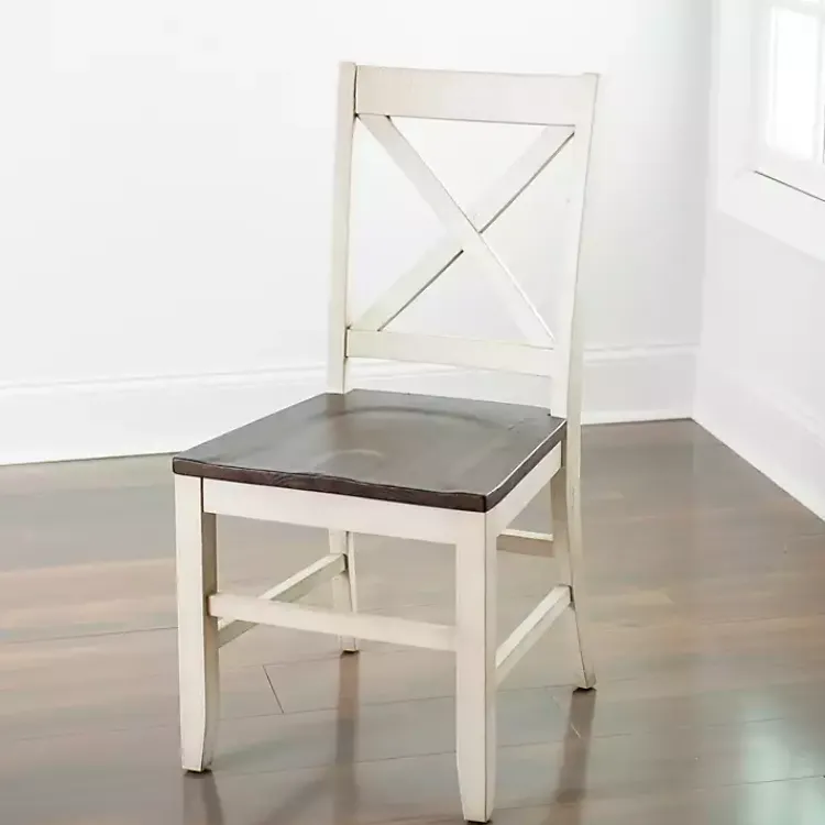 Dining Chairs-Kirklands Home Dark Brown and Jackson Dining Chair Ivory