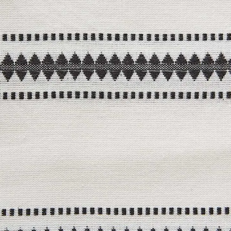 Table Linens-Kirklands Home Zig Zag Dobby Stripe Table Runner, 72 in. Black