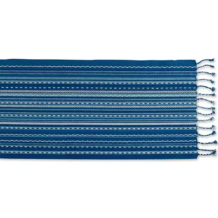 Table Linens-Kirklands Home Blue Tonal Stripe Table Runner
