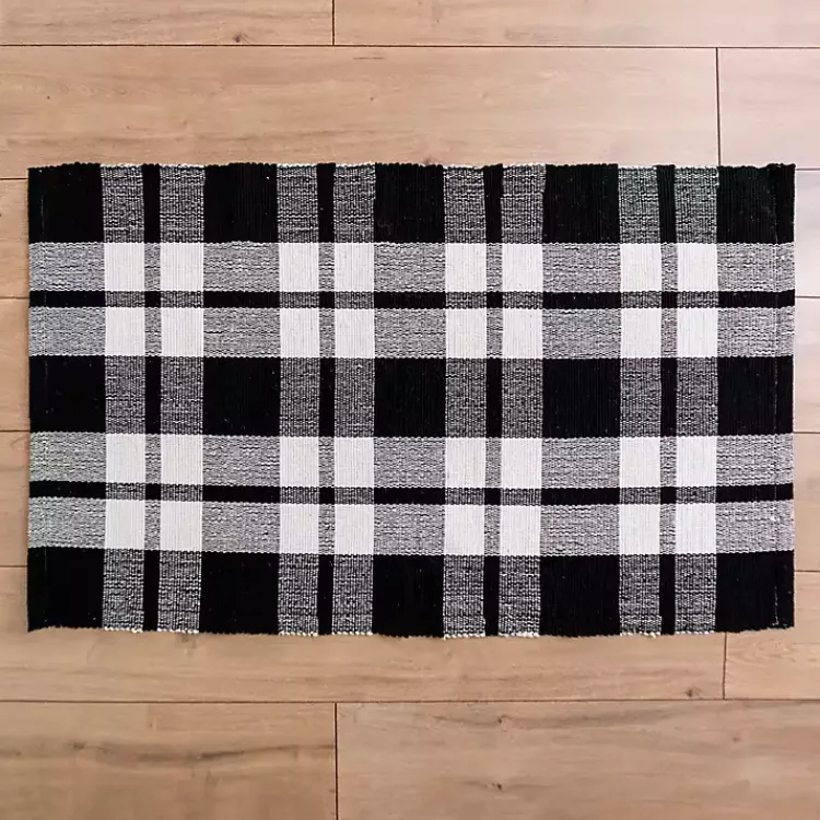 Accent Rugs-Kirklands Home Black and White Buffalo Check Scatter Rug