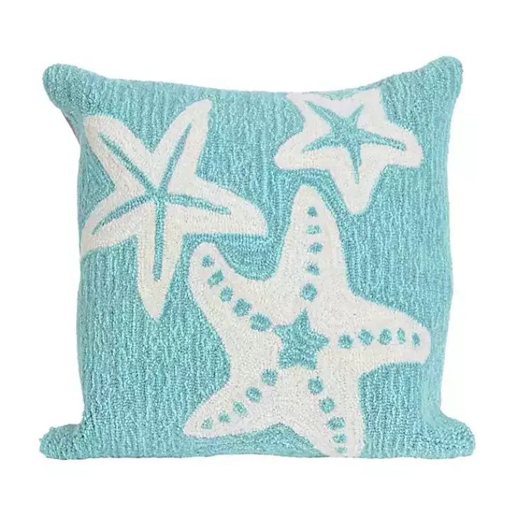 Outdoor Cushions & Pillows-Kirklands Home Aqua Sea Gems Outdoor Throw Pillow
