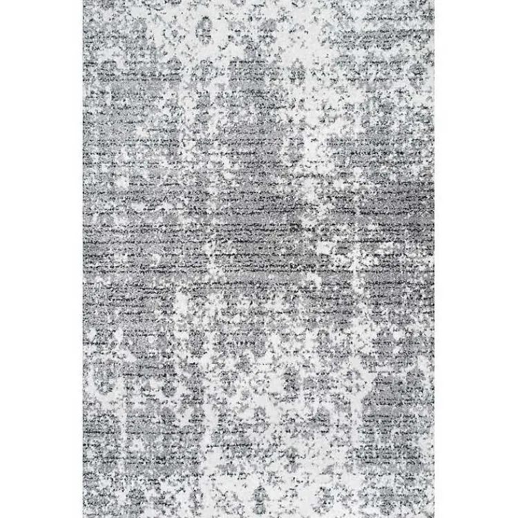 Area Rugs-Kirklands Home Gray Distressed Power Loomed Area Rug, 8x12