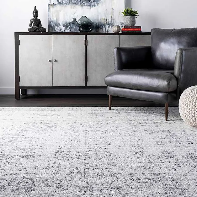 Area Rugs-Kirklands Home Gray Vintage Distressed Area Rug, 10x14