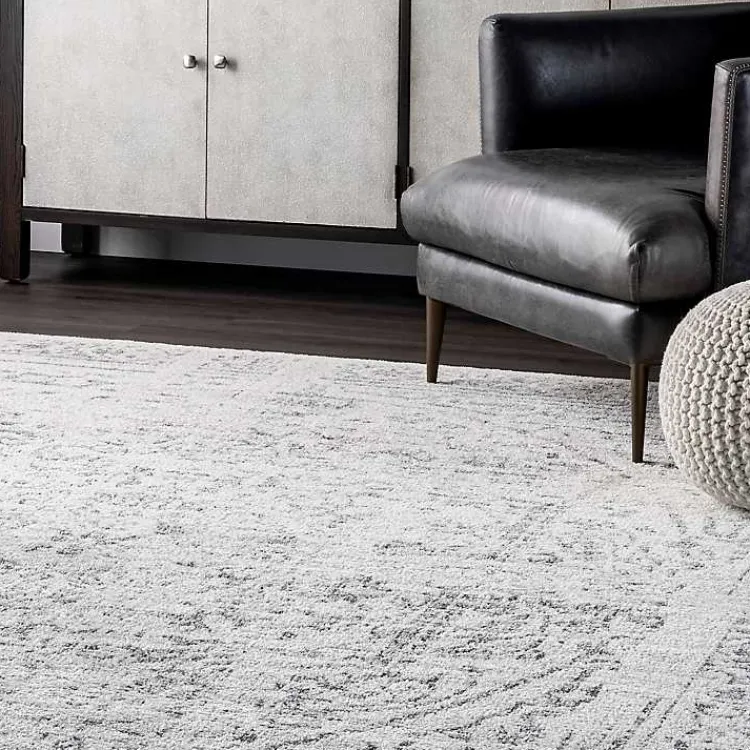 Area Rugs-Kirklands Home Gray Vintage Distressed Area Rug, 8x12