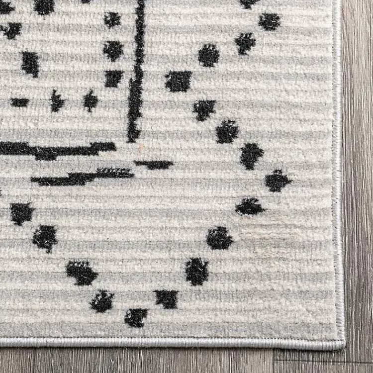 Area Rugs-Kirklands Home Gray Millie Dotted Trellis Area Rug, 9x12