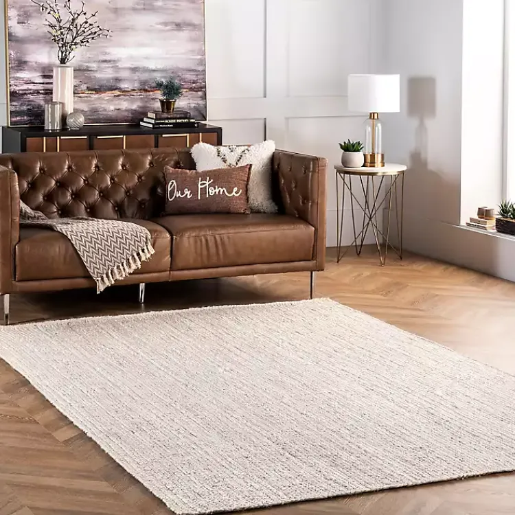 Area Rugs-Kirklands Home Hand Woven Rigo Jute Area Rug, 9x12 Ivory