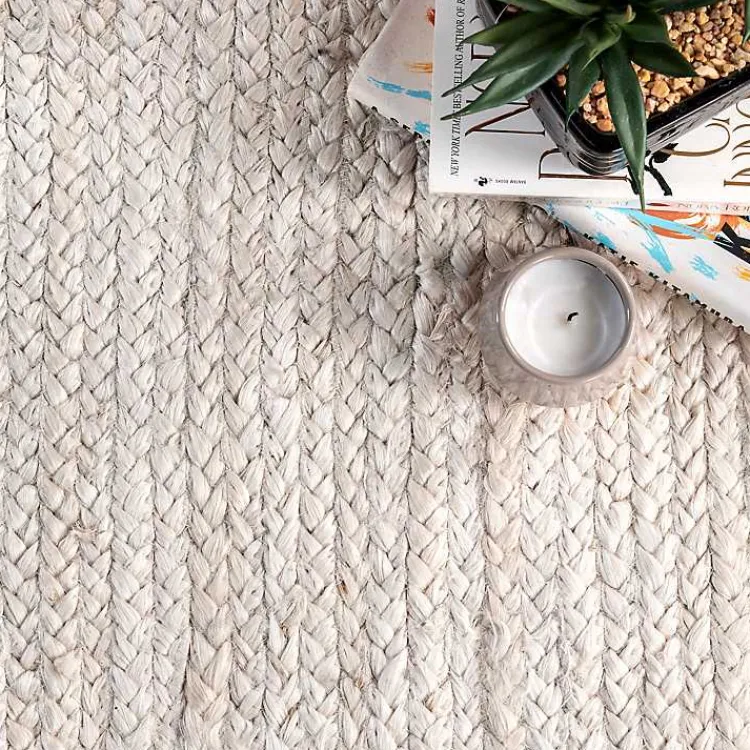 Area Rugs-Kirklands Home Hand Woven Rigo Jute Area Rug, 9x12 Ivory